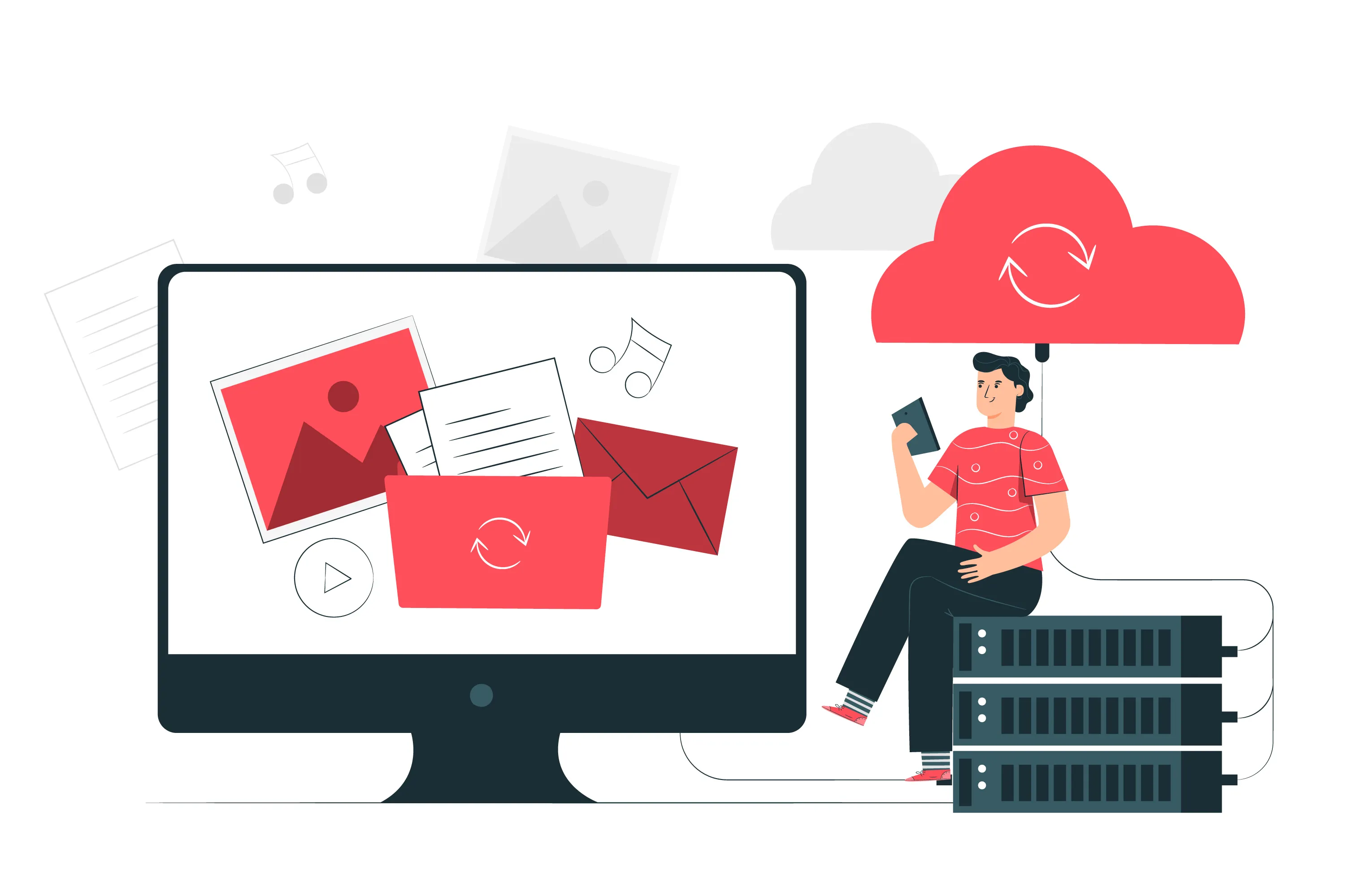 email server illustration